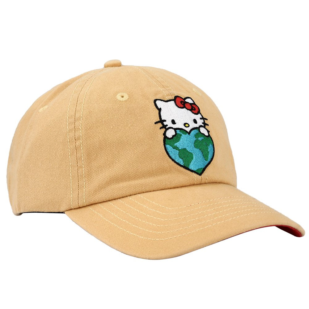 Hello Kitty Embroidered Canvas Cotton Twill Dad Hat
